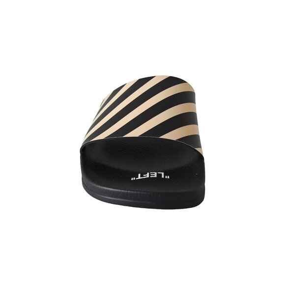 Off-White Diag Striped Slides Black Beige main image 4